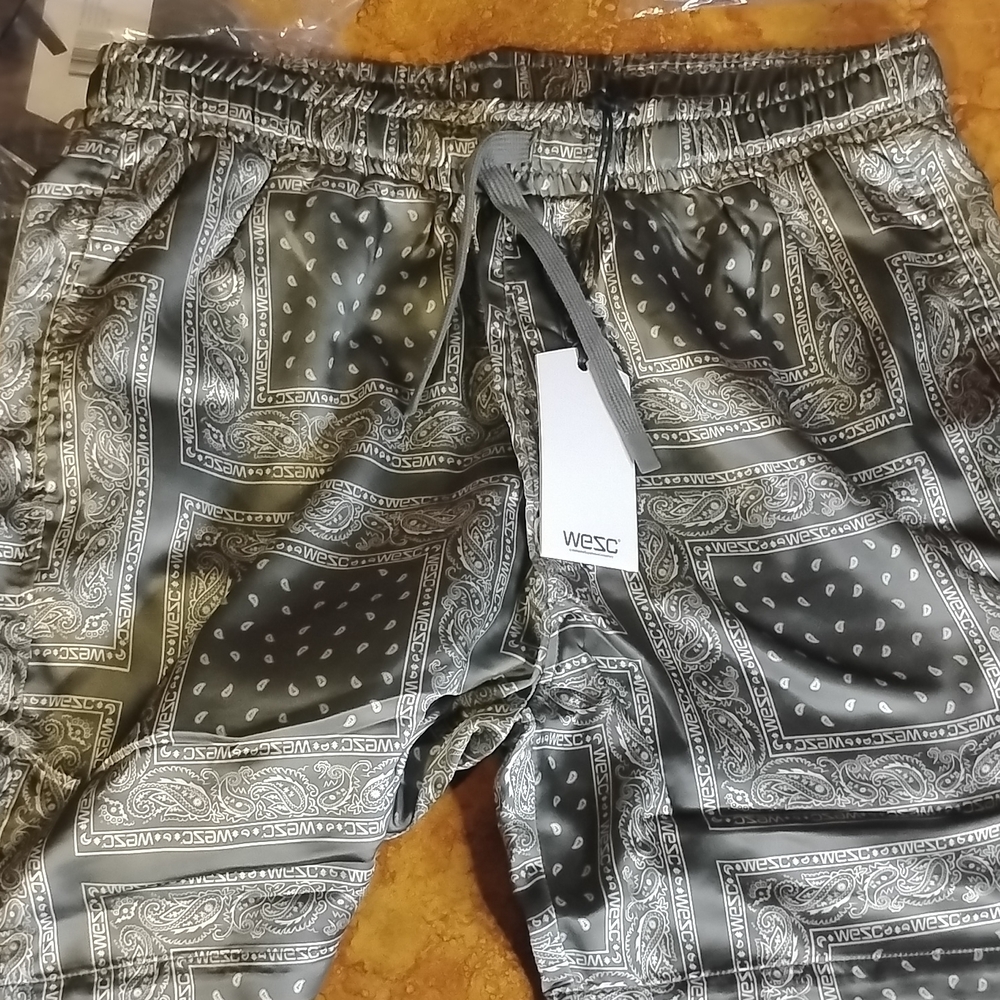 Wesc Gray Paisley Bandana Shorts